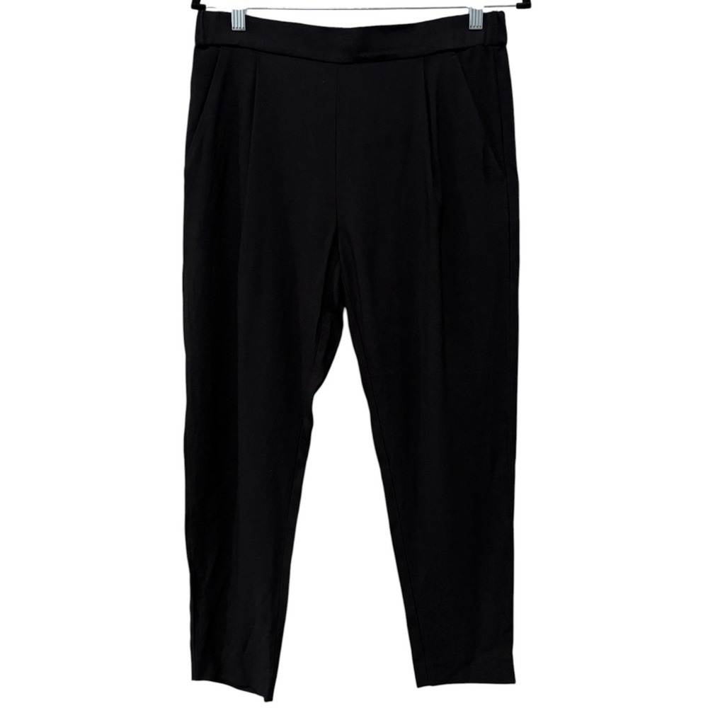 Allsaints Womens Aleida Pants Sz 6 Trousers Black Straight Leg Office Minimalist